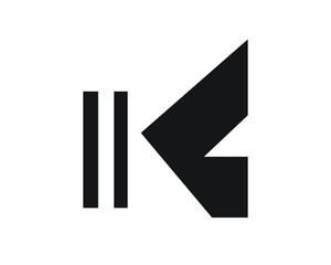 k creative initial logo letters and logo designs