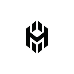 M logo vector icon illustrations