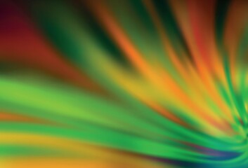 Dark Green, Yellow vector abstract blurred layout.