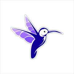 animal logo cartoon Hummingbird mascot 