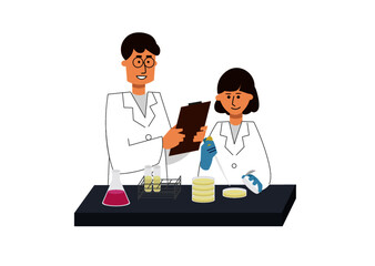 OJT研修中の研究者たち