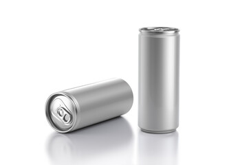 Blank can 3d render on white background.