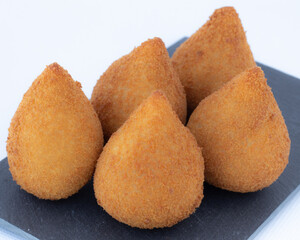 Coxinhas Brazilian finger food, party snack, fried chicken meal