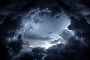 Fotobehang Dramatische Wolken Achtergrond © Sabphoto