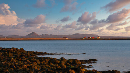 View from Reykjavik across the bay to Bessastadir, the official residence of the President of...