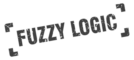 fuzzy logic stamp. square grunge sign isolated on white background