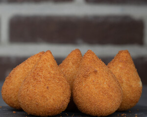 Coxinhas Brazilian finger food, party snack, fried chicken meal