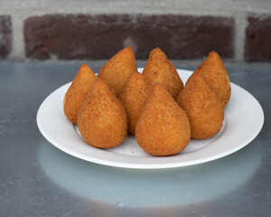 Coxinhas Brazilian finger food, party snack, fried chicken meal