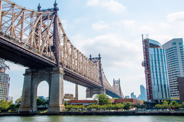 Obraz premium View of Brooklyn Bridge and Manhattan skyline - New York City