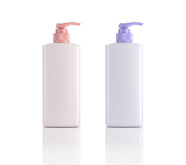 Bottle 3d render on white background. Product design.