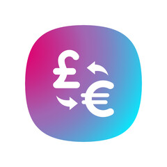 Exchange Pound to Euro - Button