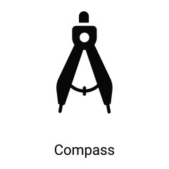 drawing compass glyph icon