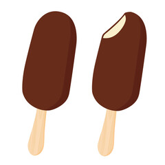 Eskimo pie ice cream isolated on white background