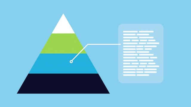 statistics infographic data animation with triangle