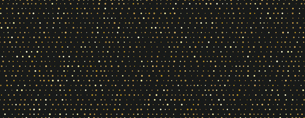 Small random dots gold pattern on black background