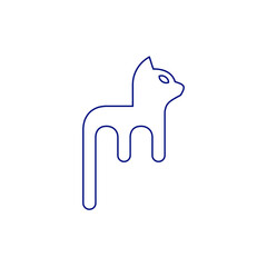 cat logo M cat vector icon illustrations