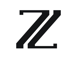 z & b and l and w logo letters