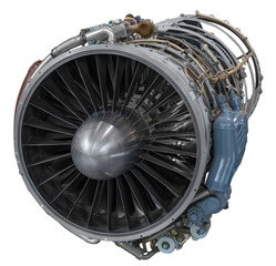 Interior of a aviation jet engine