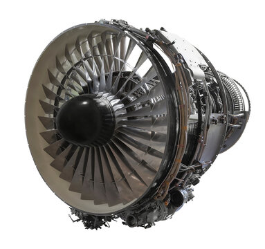 Interior of a aviation jet engine