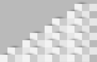 Abstract gray white background with mesh of squares, mosaic, geometric template.