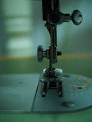 view of an old sewing machine