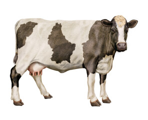 vache laitière, luxembourgeoise,  , drapeau, ferme, animal, blanc, bétail, gazon, mollet, champ, noir, lait, agriculture, exploitation laitière, prairie, isolé, vert, alpage, debout, mammifère, boeuf,