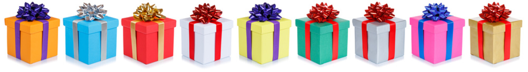 Christmas gifts birthday presents gift present isolated on white