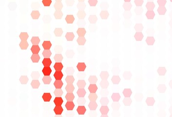 Light Red vector layout with hexagonal shapes.