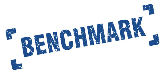 benchmark stamp. square grunge sign isolated on white background