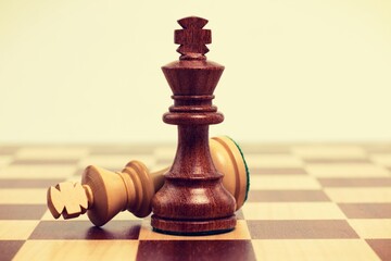 game chess black king beats white king