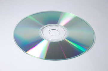 CD and DVD with white background