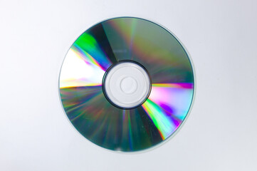 CD and DVD with white background