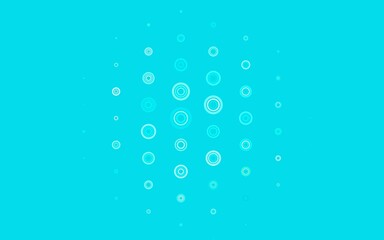 Light Green vector background with bubbles.