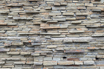 Stone brick wall tile texture.