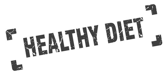 healthy diet stamp. square grunge sign isolated on white background