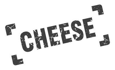 cheese stamp. square grunge sign isolated on white background