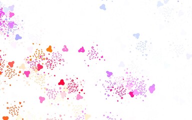 Fototapeta premium Light Blue, Red vector background with abstract shapes.