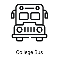 school buss line icon
