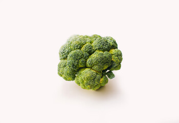 healthy green vegetable broccoli on the white background