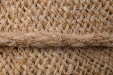 Texture of coarse cloth, burlap.