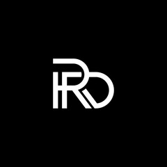 RD R D Letter Logo Design, Creative Modern Letters Vector Icon Logo Illustration.