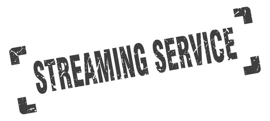 streaming service stamp. square grunge sign isolated on white background