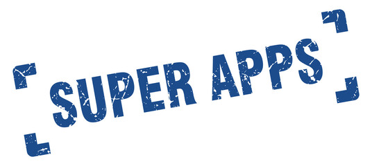 super apps stamp. square grunge sign isolated on white background