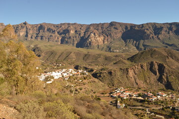 The beatiful coastline and mountains on Gran Canaria in Spain