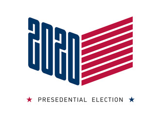 Banner or flyer for the United States presidential election 2020. Election Poster inviting to vote.