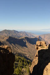 Fototapeta premium The inland mountain range on the island of Gran Canaria in Spain