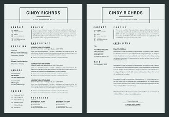 Fototapeta premium Resume Template with nice typography.
