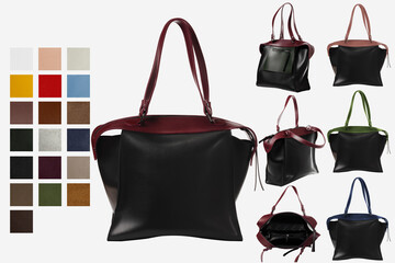 Design option for the catalog of women's everyday handbags