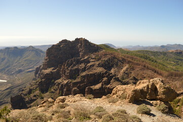 The inland mountain range on the island of Gran Canaria in Spain