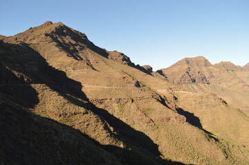 The inland mountain range on the island of Gran Canaria in Spain